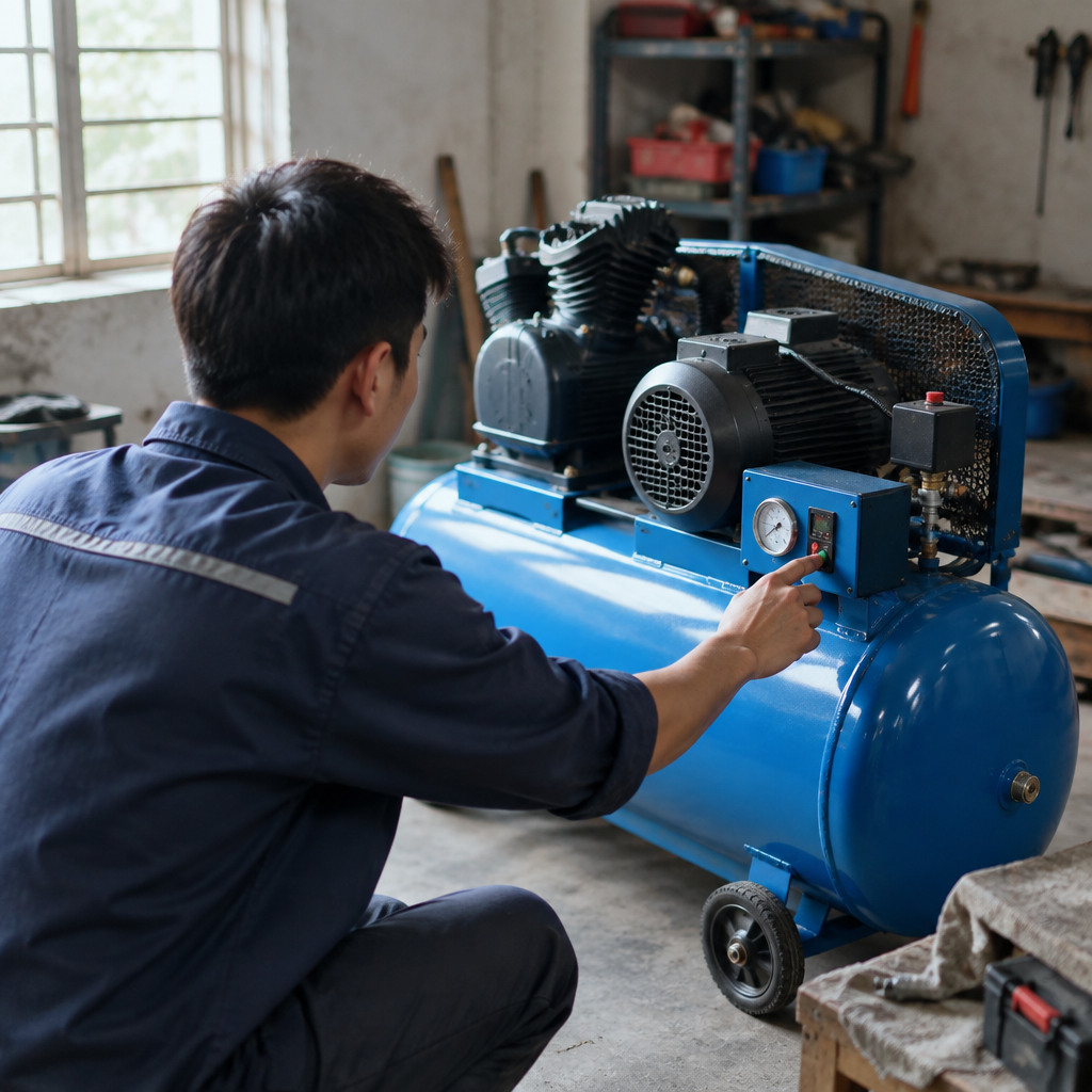 Kỹ sư đang xem xét thông số để lựa chọn máy nén khí công nghiệp