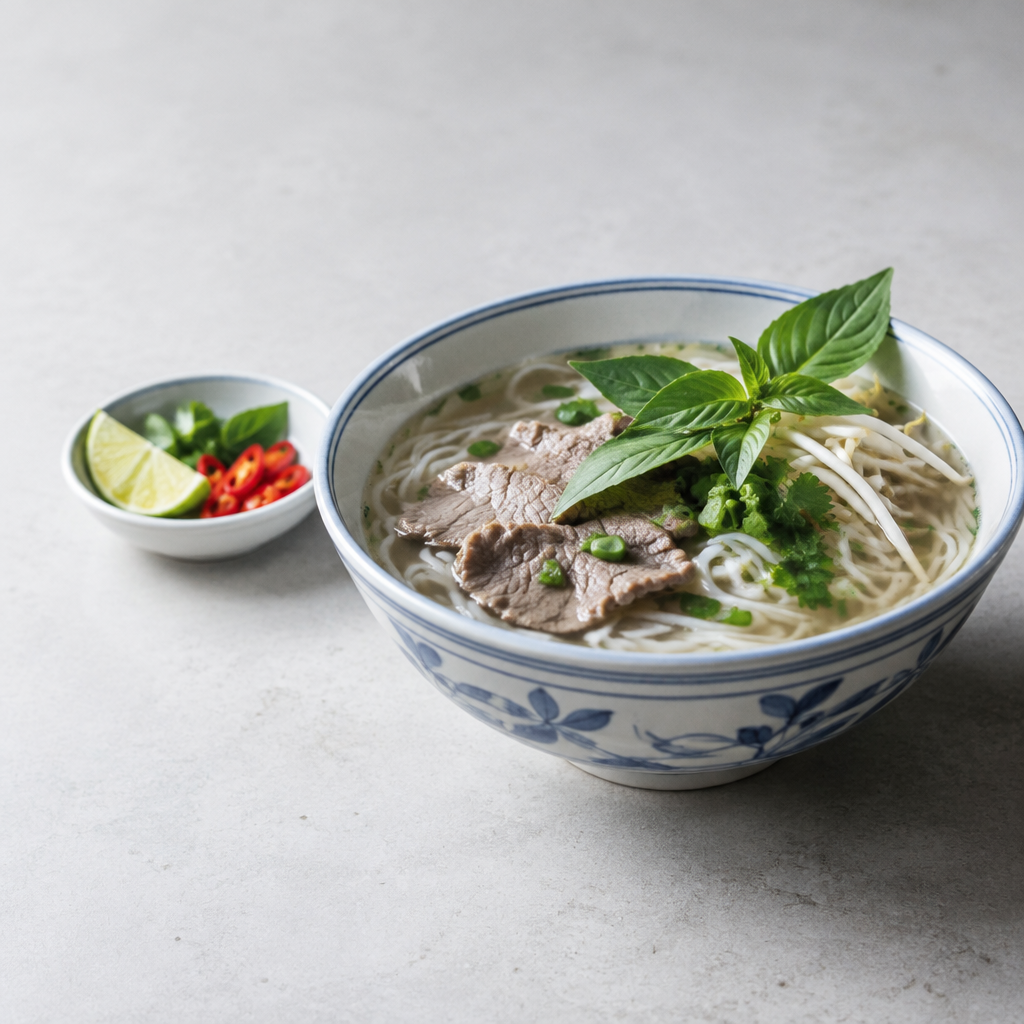 Bát phở nóng hổi, một phần không thể thiếu trong trải nghiệm ẩm thực độc đáo Hà Nội 2026.